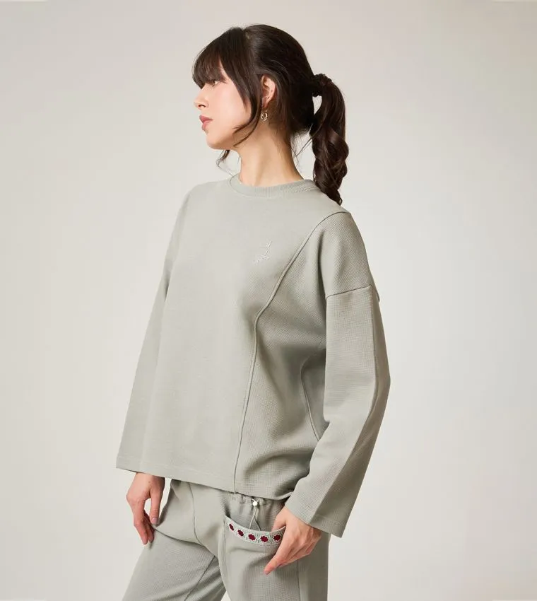 F5 LONG SLEEVED WAFFLE TOP