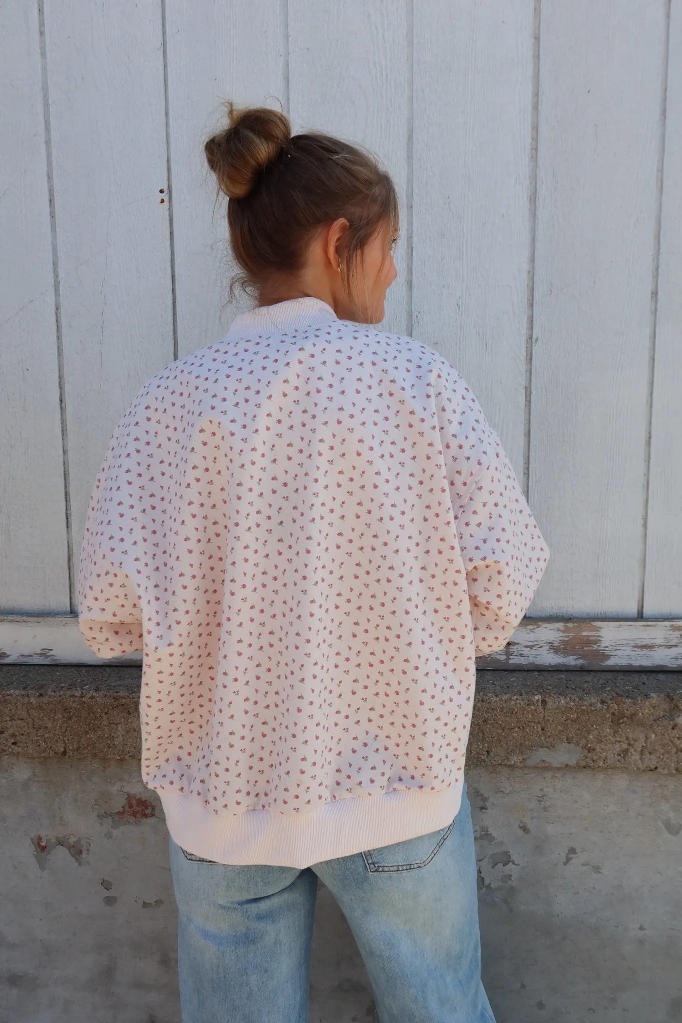 Fresh Bloom Floral Bomber Jacket