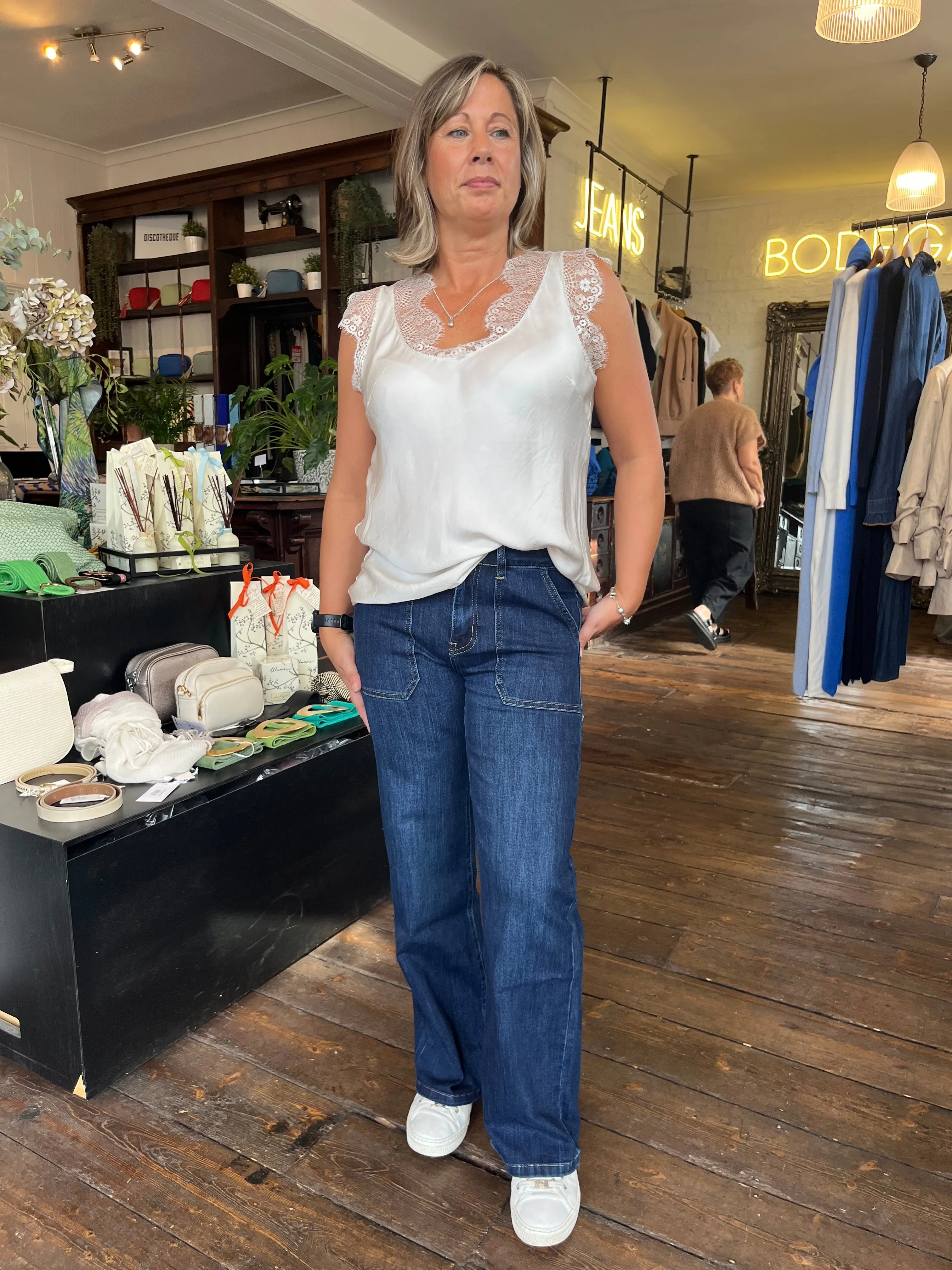 Ginny Mid Denim Flares