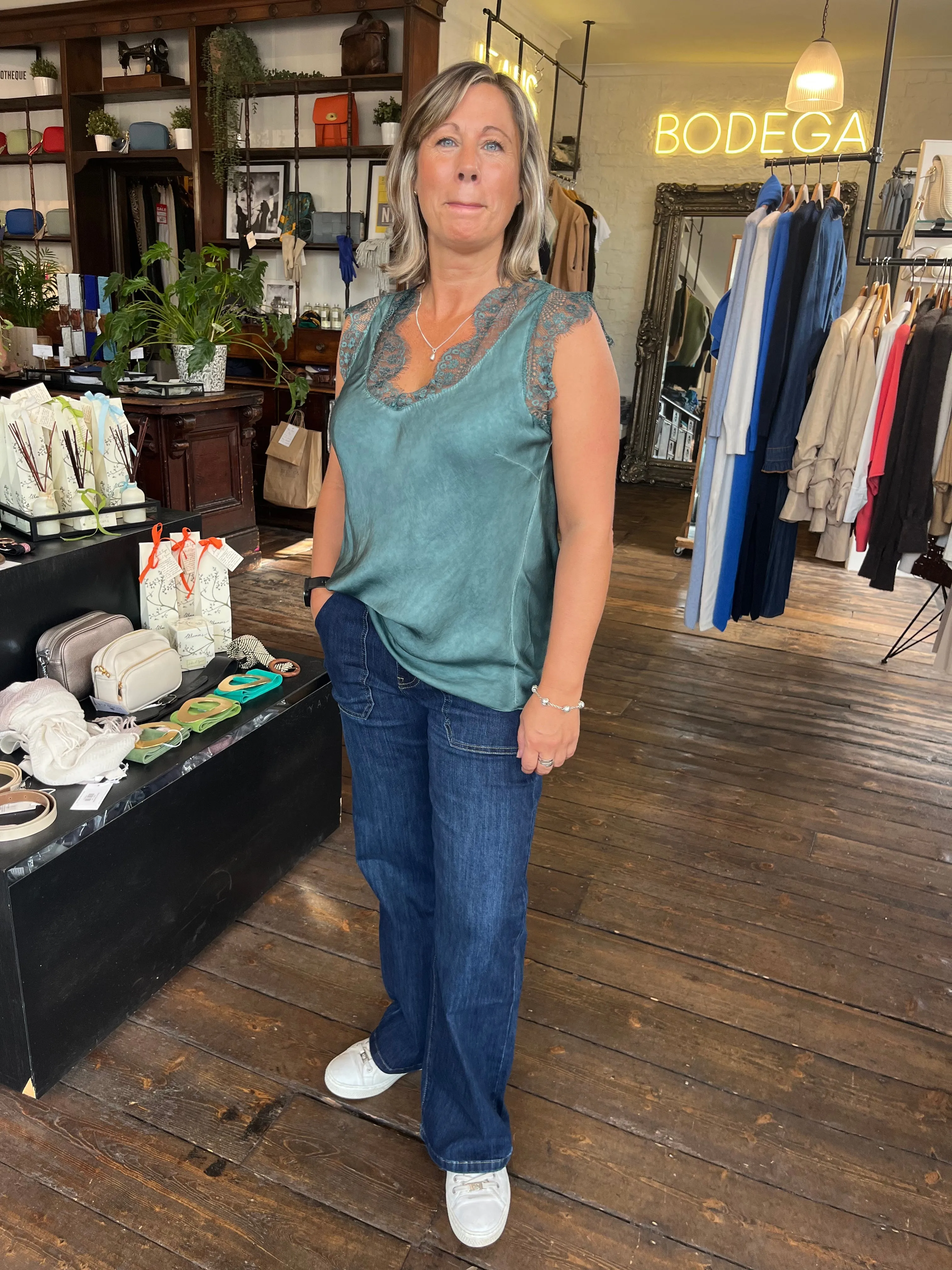 Ginny Mid Denim Flares