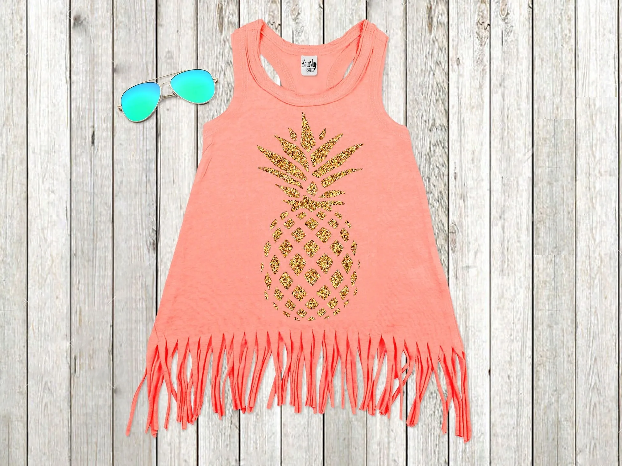 Girl's Summer Dress - Pineapple and Beach Beauty