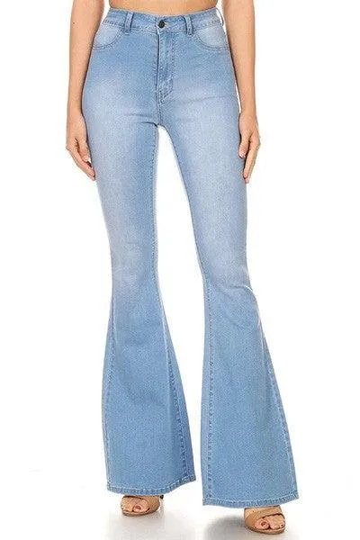 GP3316 high waist stretch bell bottom jeans