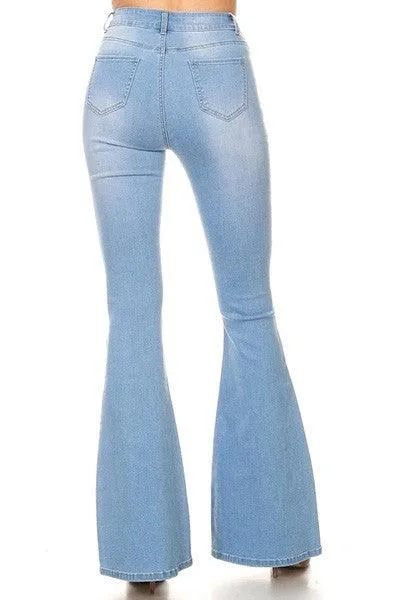 GP3316 high waist stretch bell bottom jeans