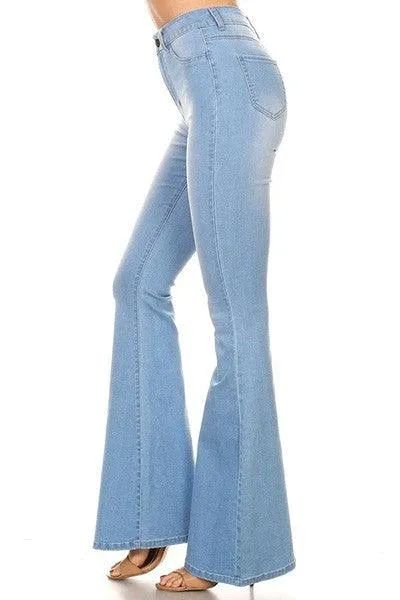 GP3316 high waist stretch bell bottom jeans