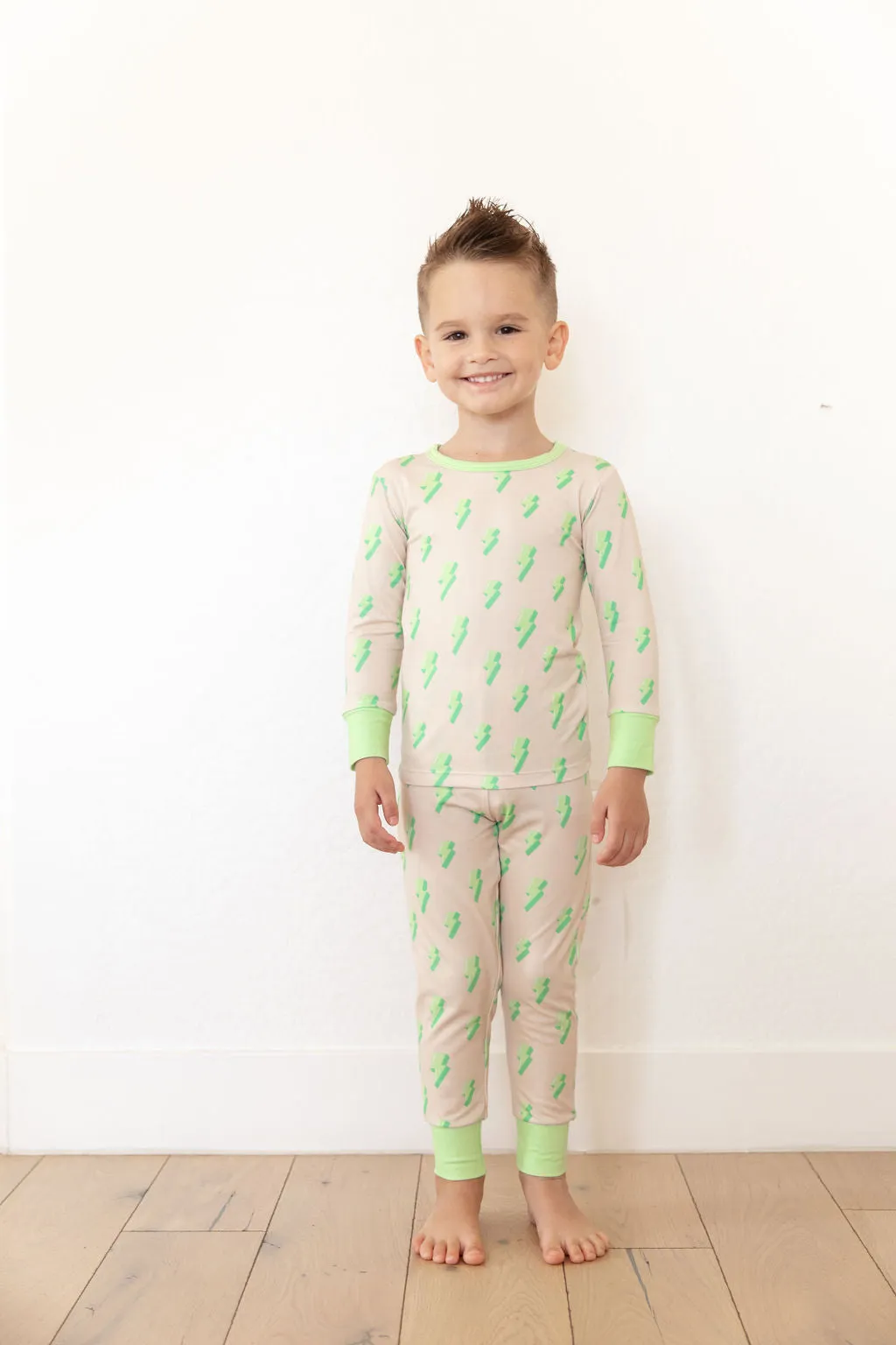 GREEN LIGHTNING BOLTS | LONG SLEEVE