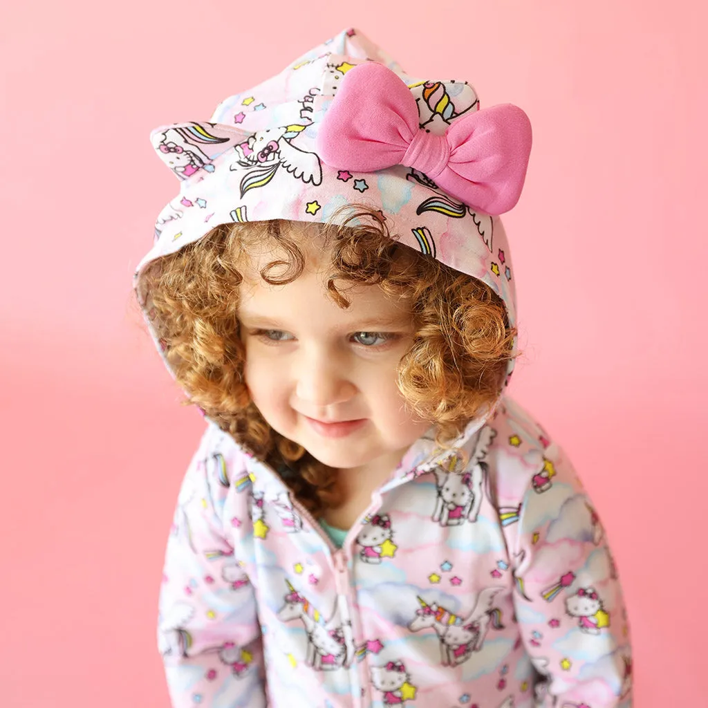 Hello Unicorn French Terry Ruffled Zip Hoodie
