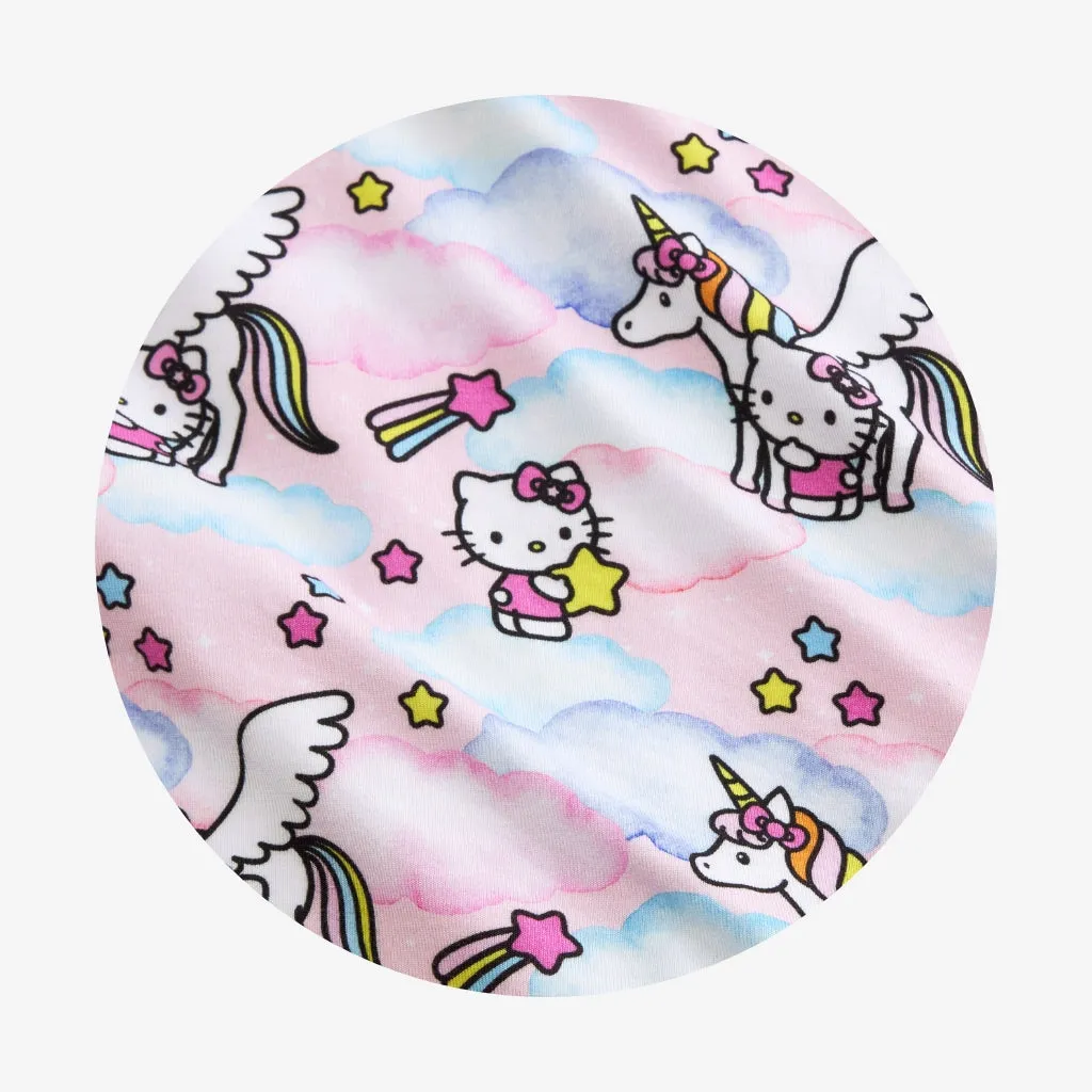 Hello Unicorn French Terry Ruffled Zip Hoodie