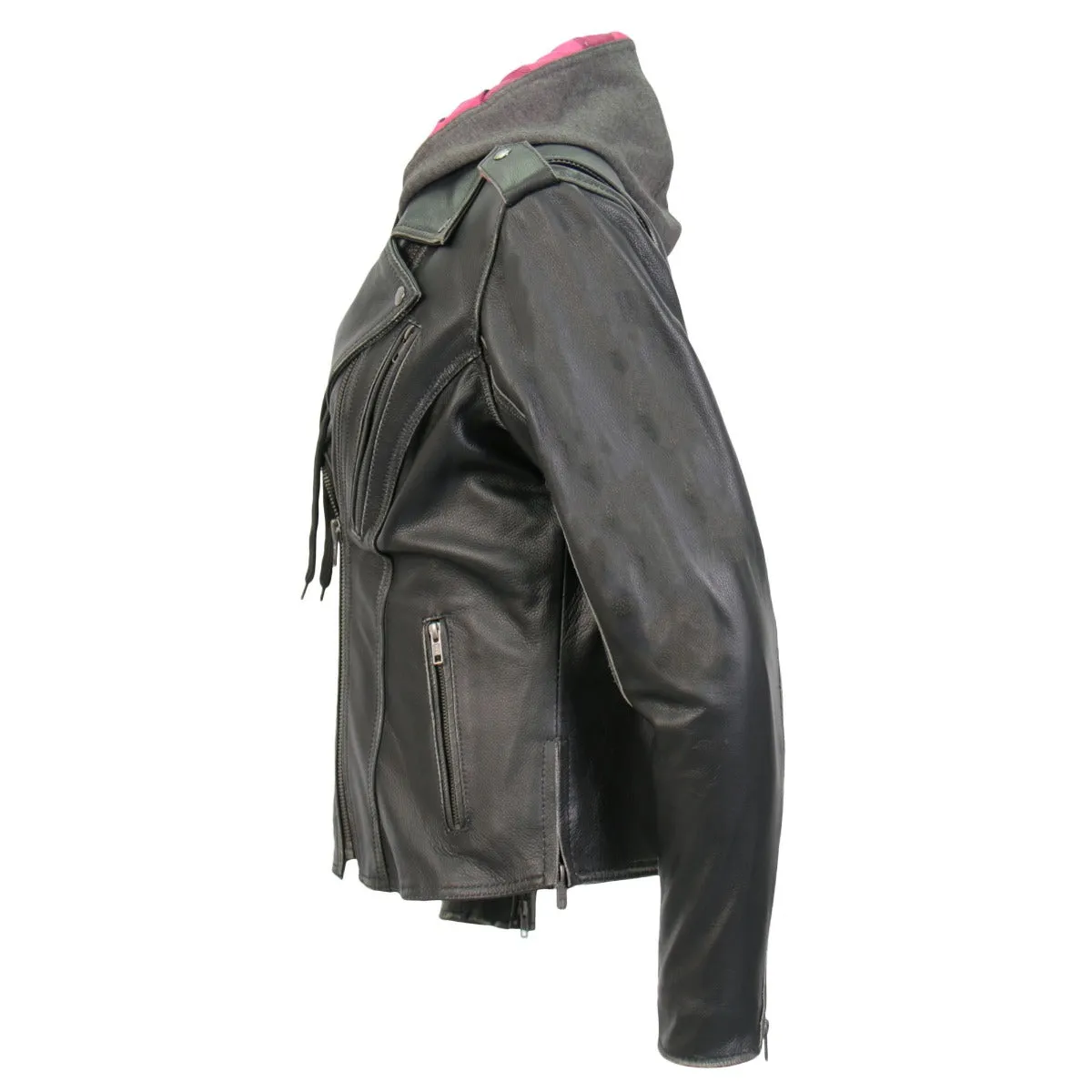 Hot Leathers Women's Jacket With Removable Fleece Lining Separate