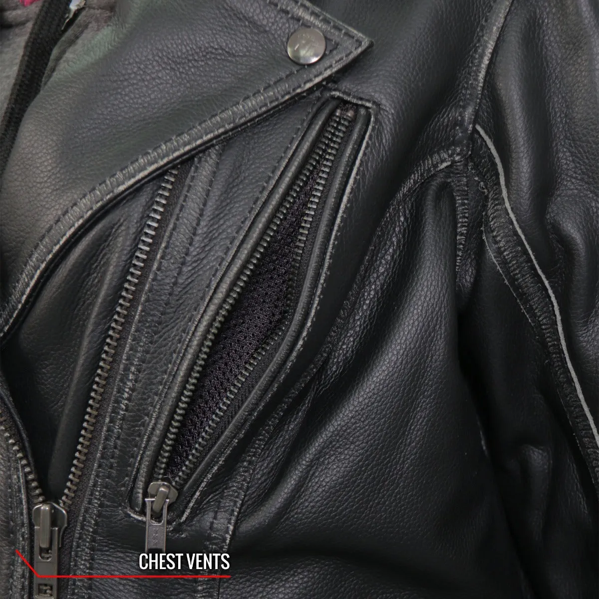 Hot Leathers Women's Jacket With Removable Fleece Lining Separate