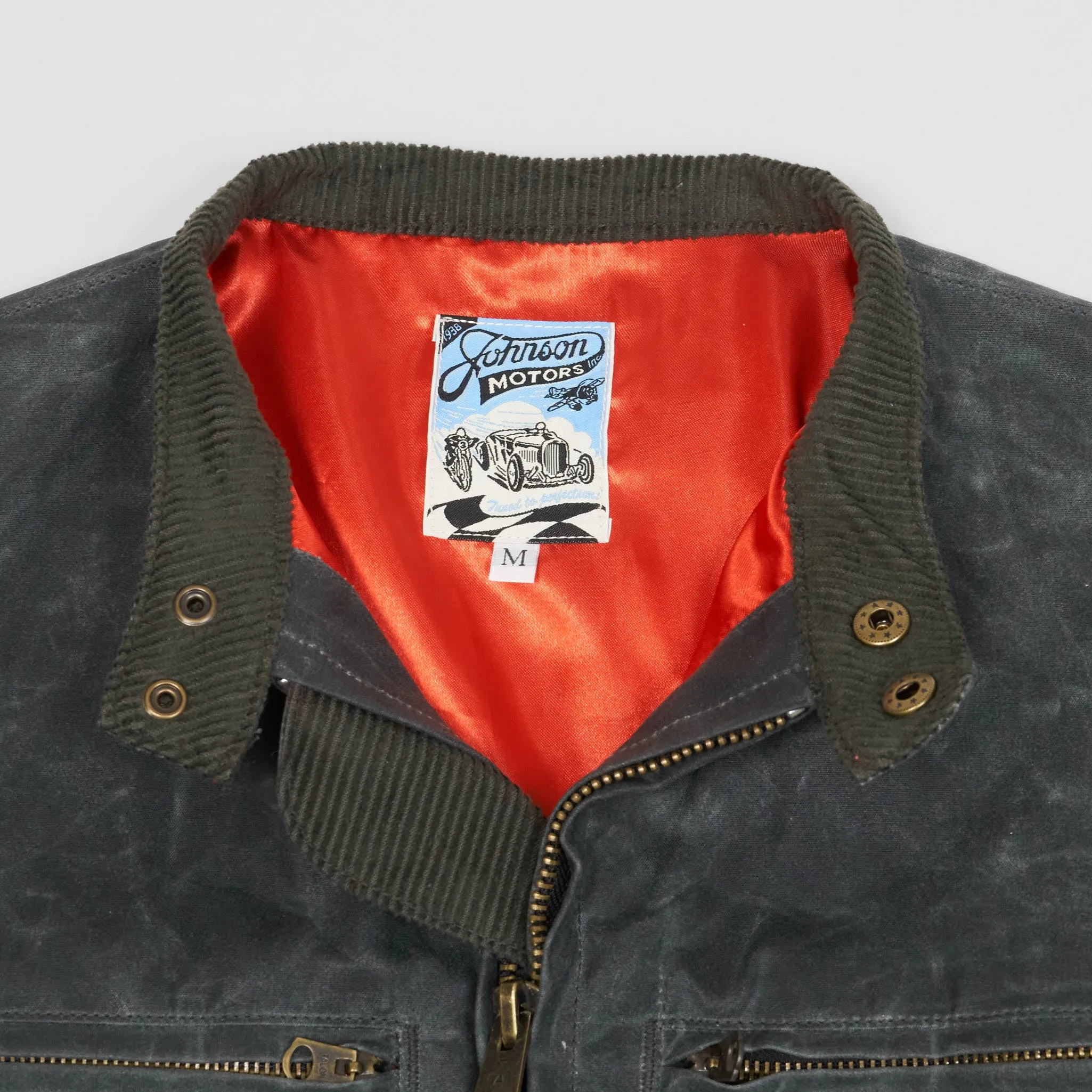 Johnson Motors Heavy Canvas Waxed Cafe Racer Jacket