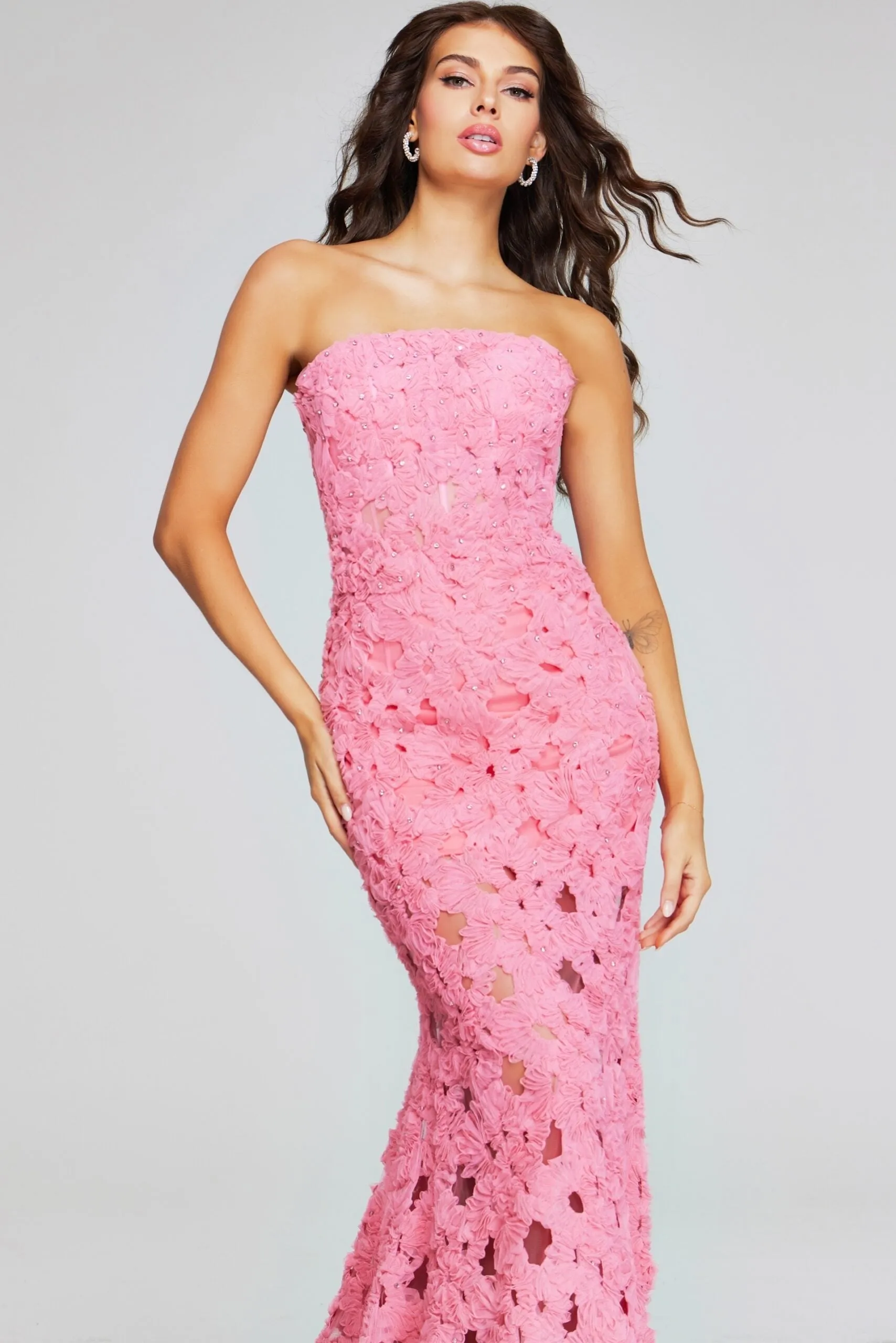 Jovani - 40744 - Floral Mermaid Lace Gown