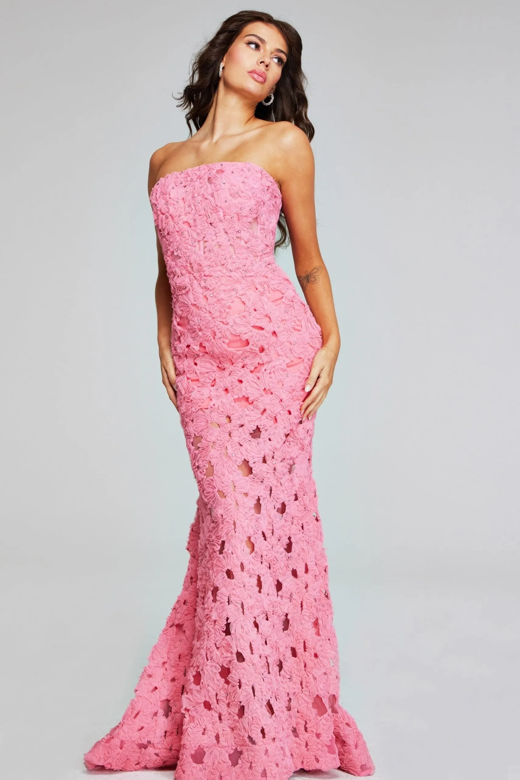 Jovani - 40744 - Floral Mermaid Lace Gown