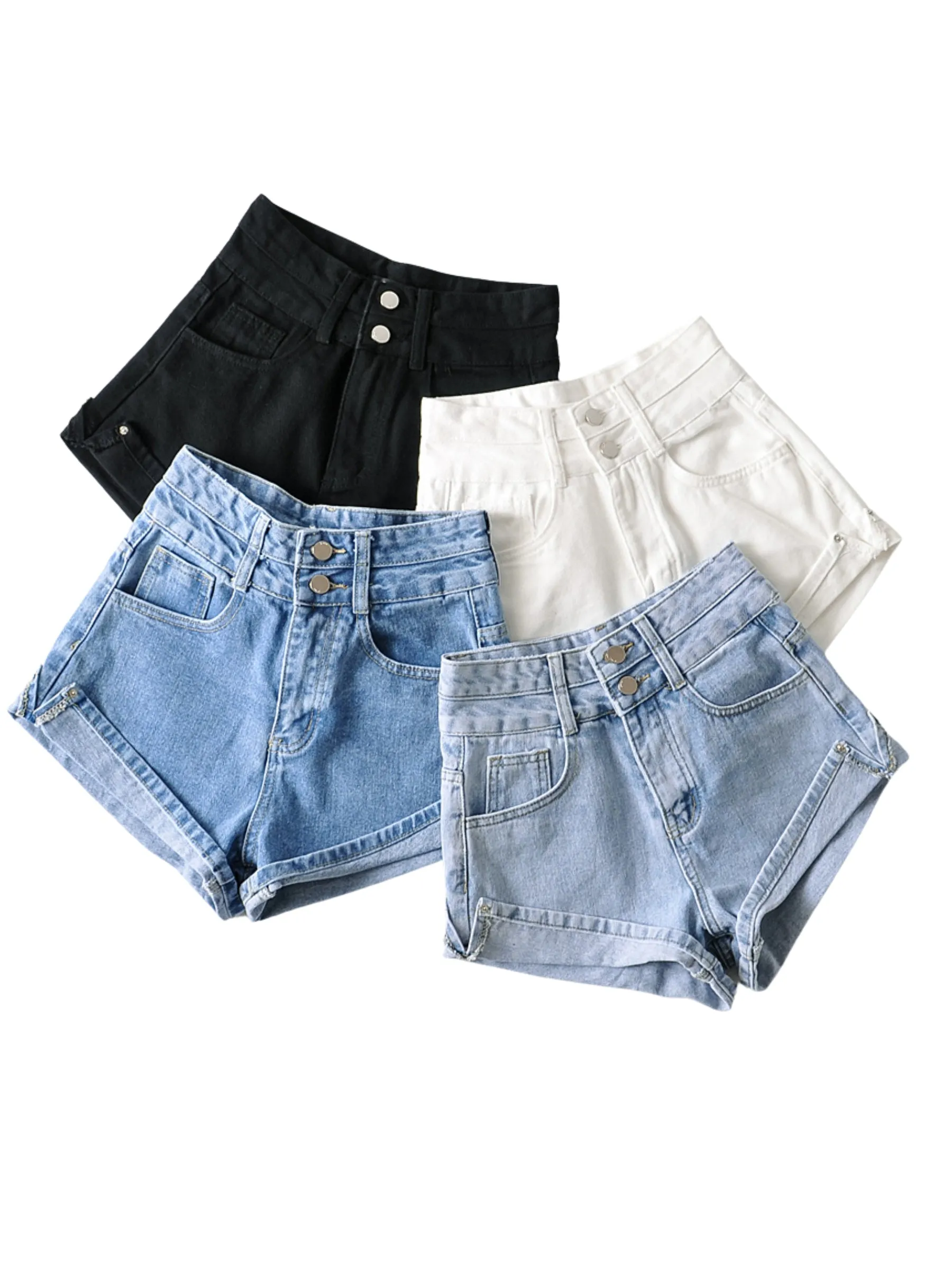 Jovi High Waist Denim Shorts