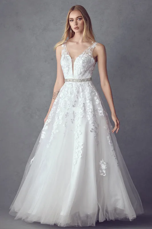 JULIET 224 Floral Appliques Ball Gown