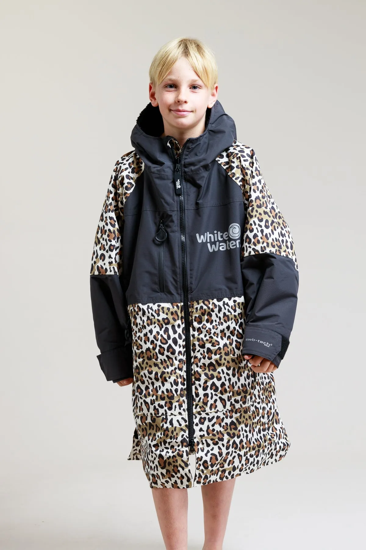 Kids Hard Shell Robe  - Leopard Print