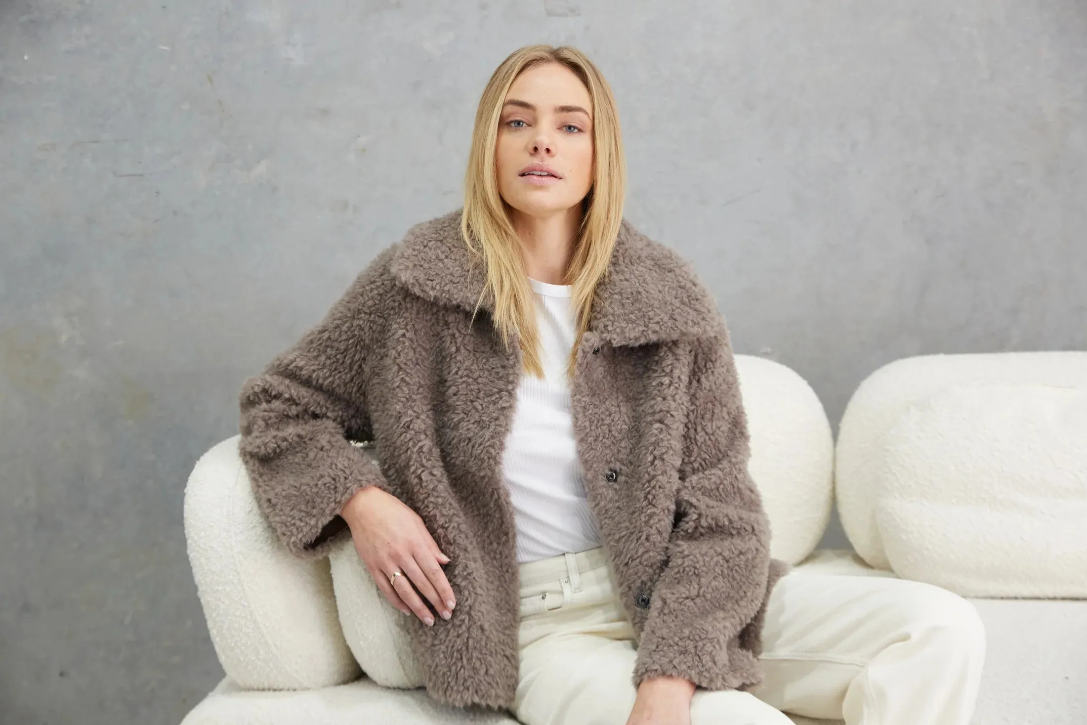 Kira Wool Jacket - Mushroom