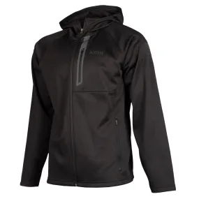 Klim  Alpha Hoodie Base Layer Full Zip Moisture Wicking Fleece Stealth Black