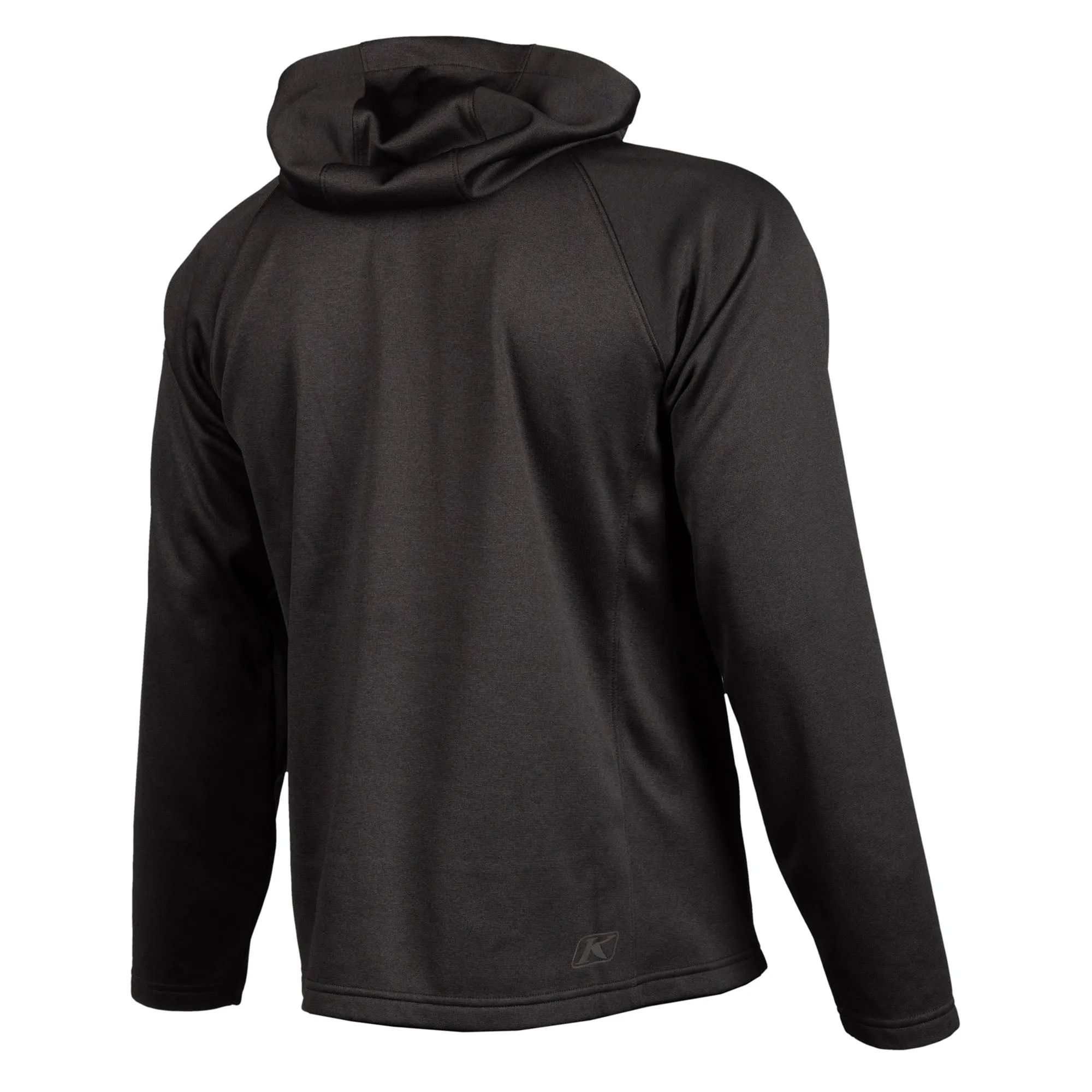 Klim  Alpha Hoodie Base Layer Full Zip Moisture Wicking Fleece Stealth Black