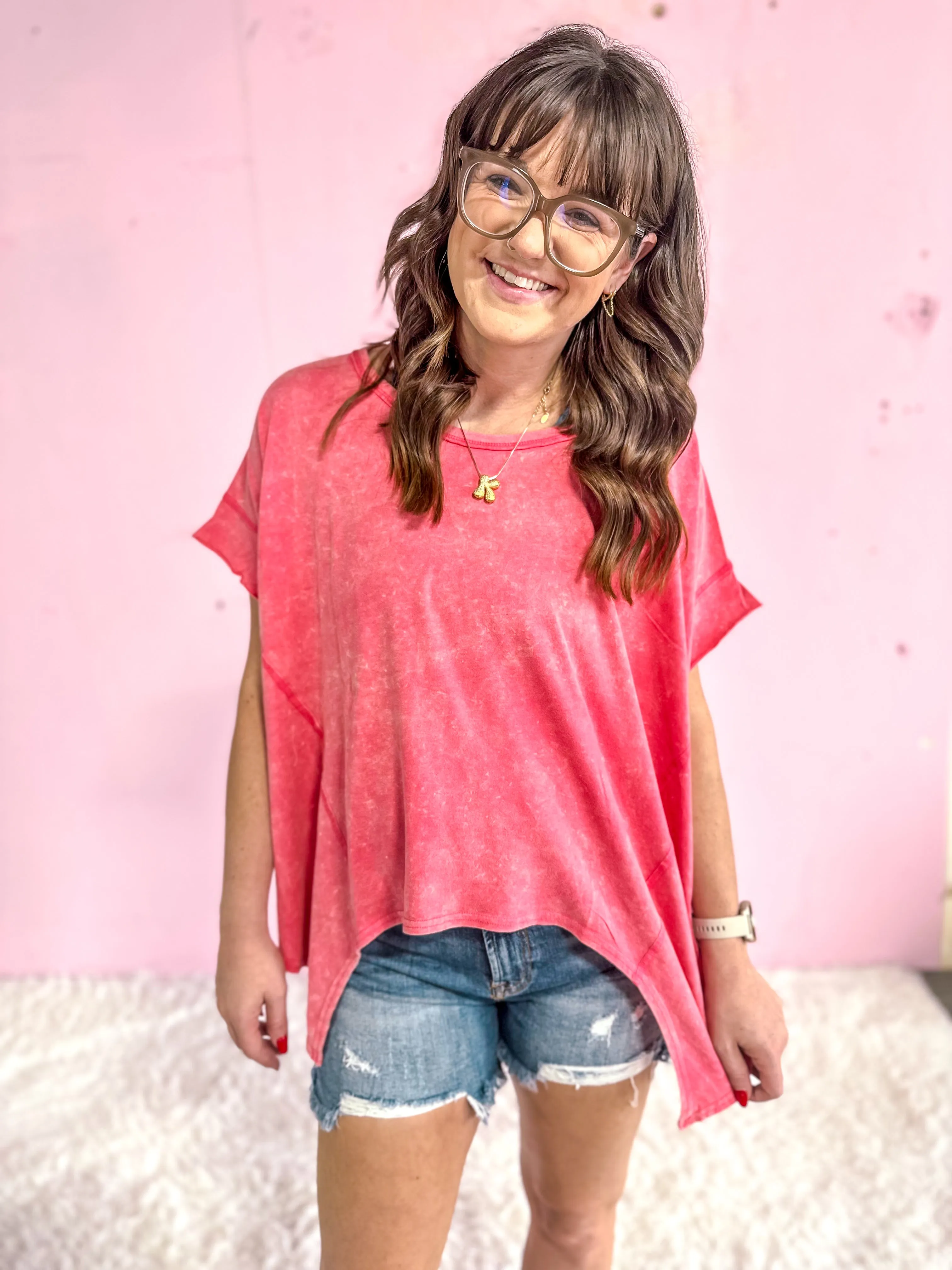 Kylee High Rise Distressed Shorts