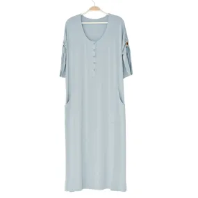 Kyte Mama Lounge Dress in Fog