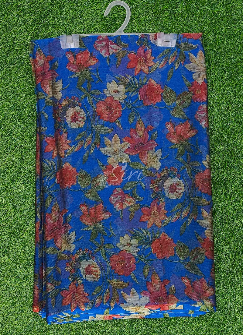 Latest Beautiful Printed Floral Fancy Chiffon Saree