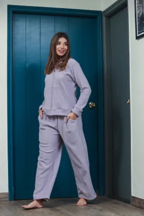 Lavender Super Soft Woollen Track Suit Set