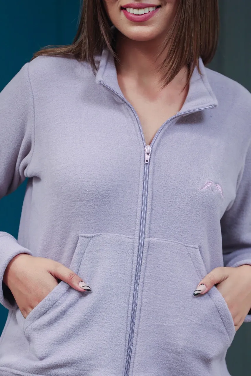 Lavender Super Soft Woollen Track Suit Set