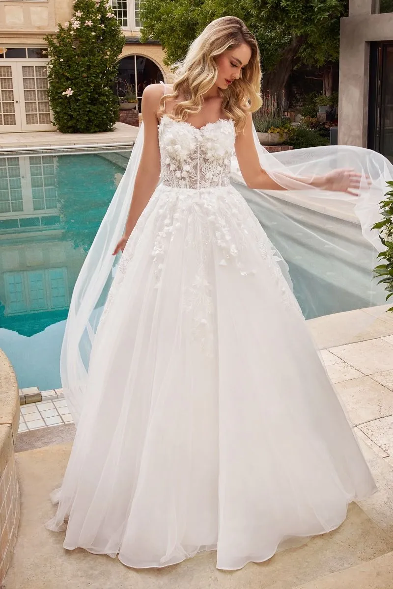 LAYERED TULLE WEDDING BALL GOWN  CDCDS437W
