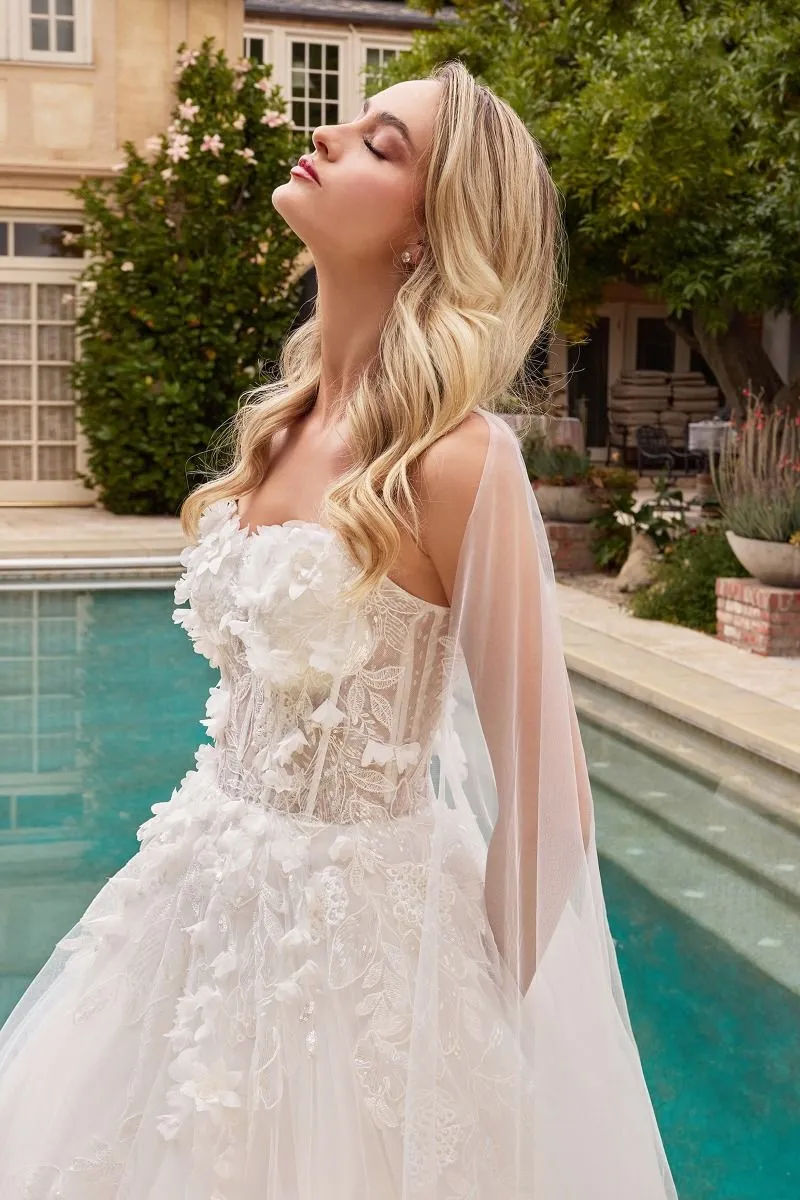 LAYERED TULLE WEDDING BALL GOWN  CDCDS437W