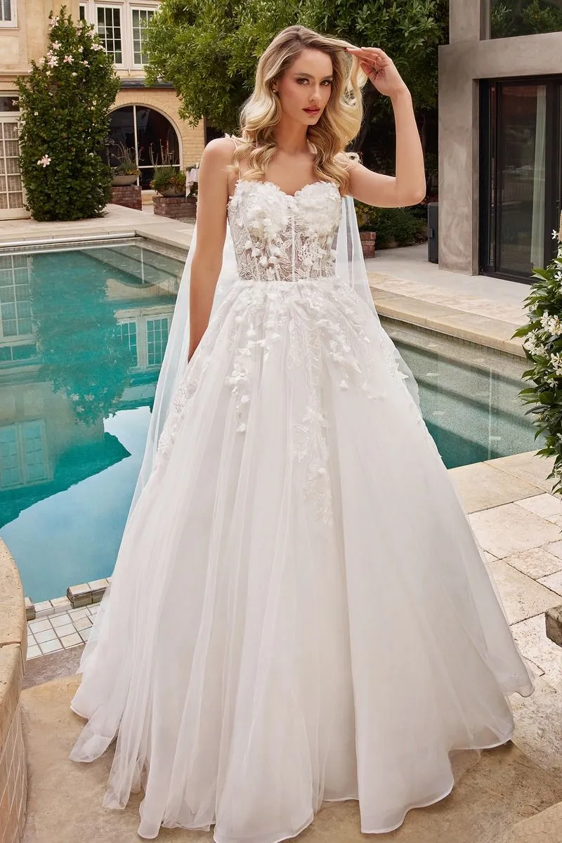 LAYERED TULLE WEDDING BALL GOWN  CDCDS437W
