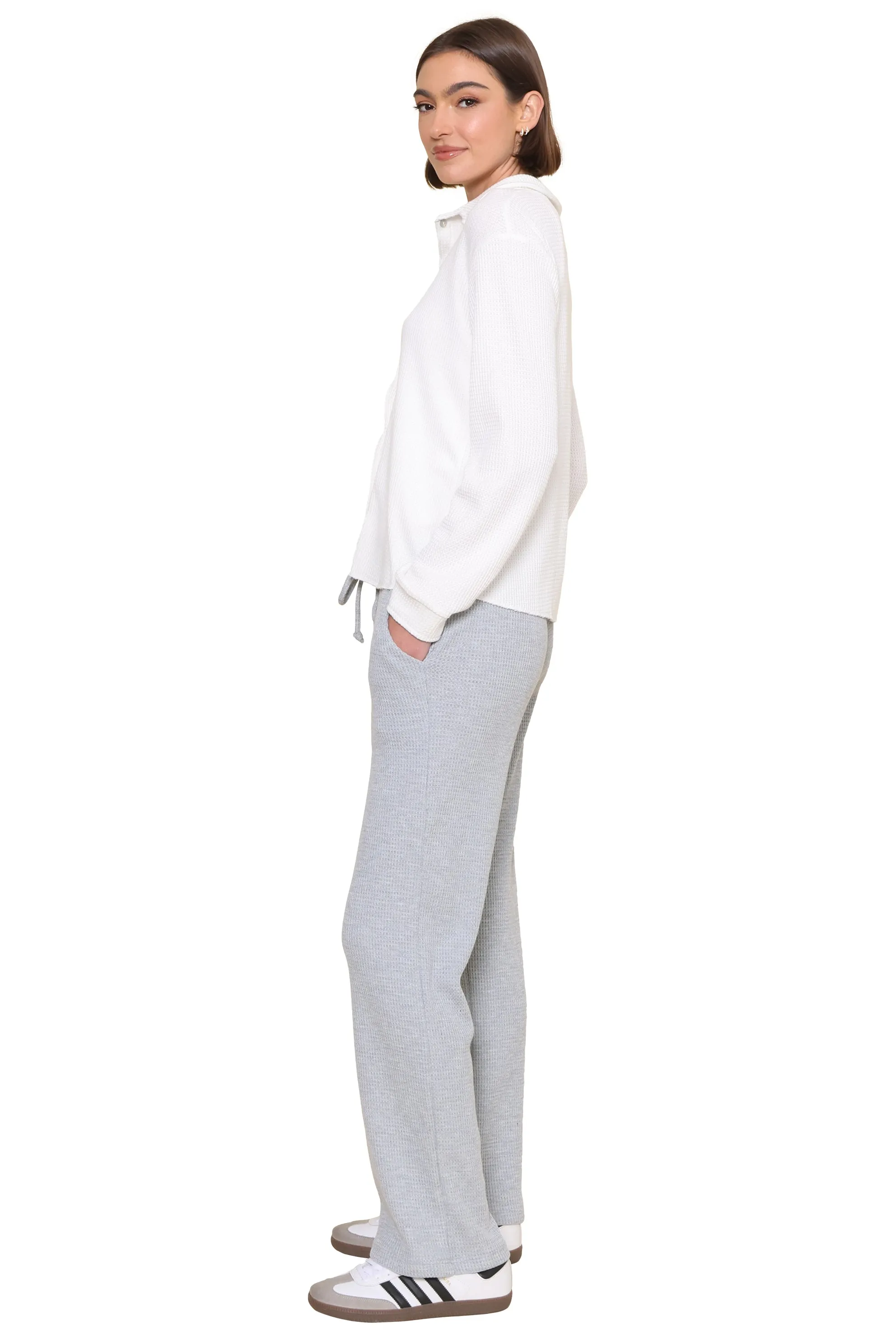 Lazy Day Waffle Button Down
