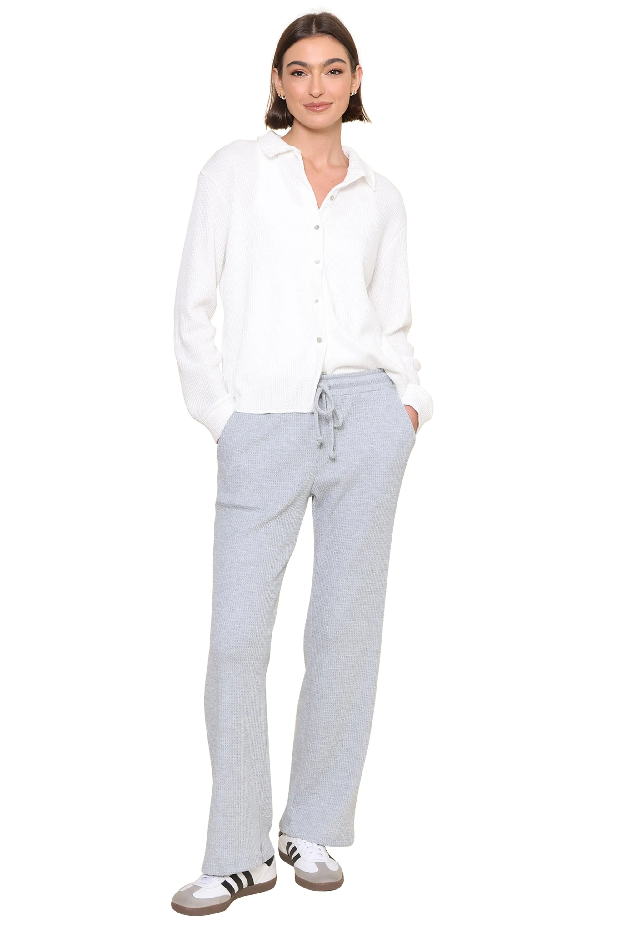 Lazy Day Waffle Button Down