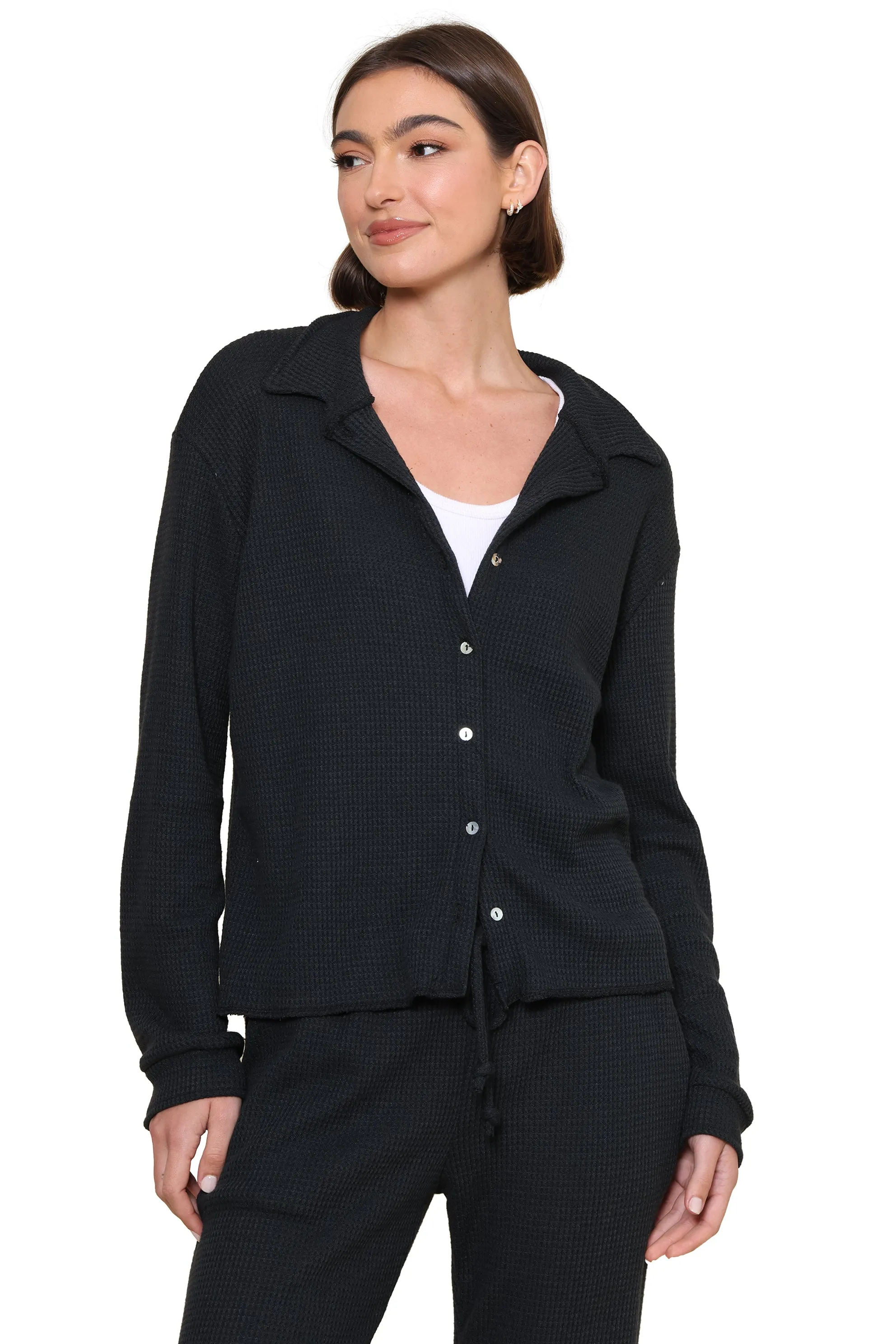 Lazy Day Waffle Button Down