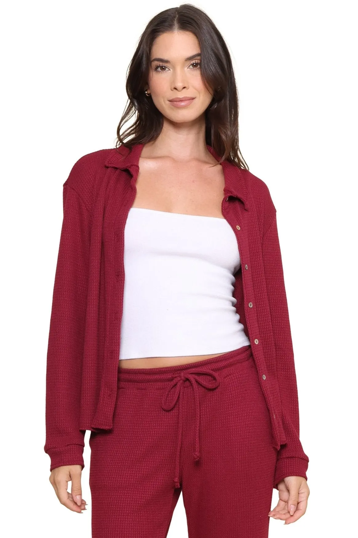 Lazy Day Waffle Button Down