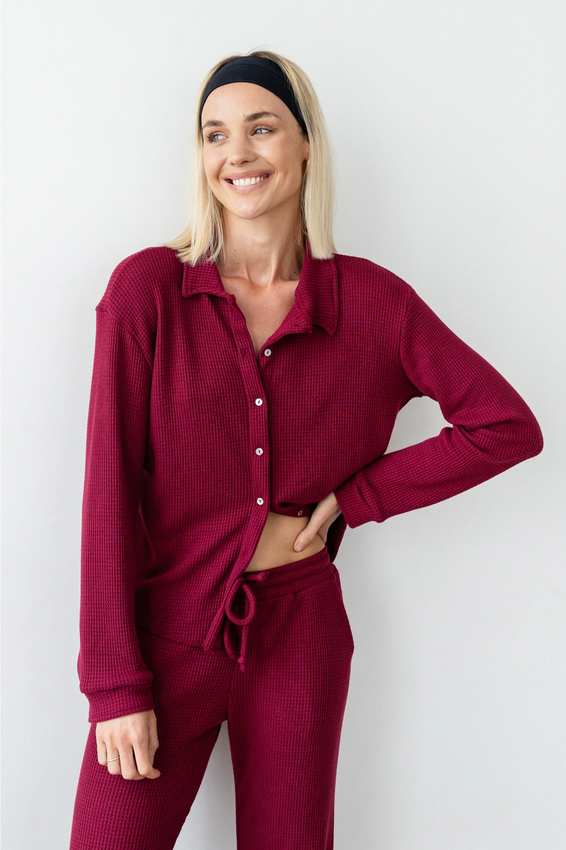 Lazy Day Waffle Button Down