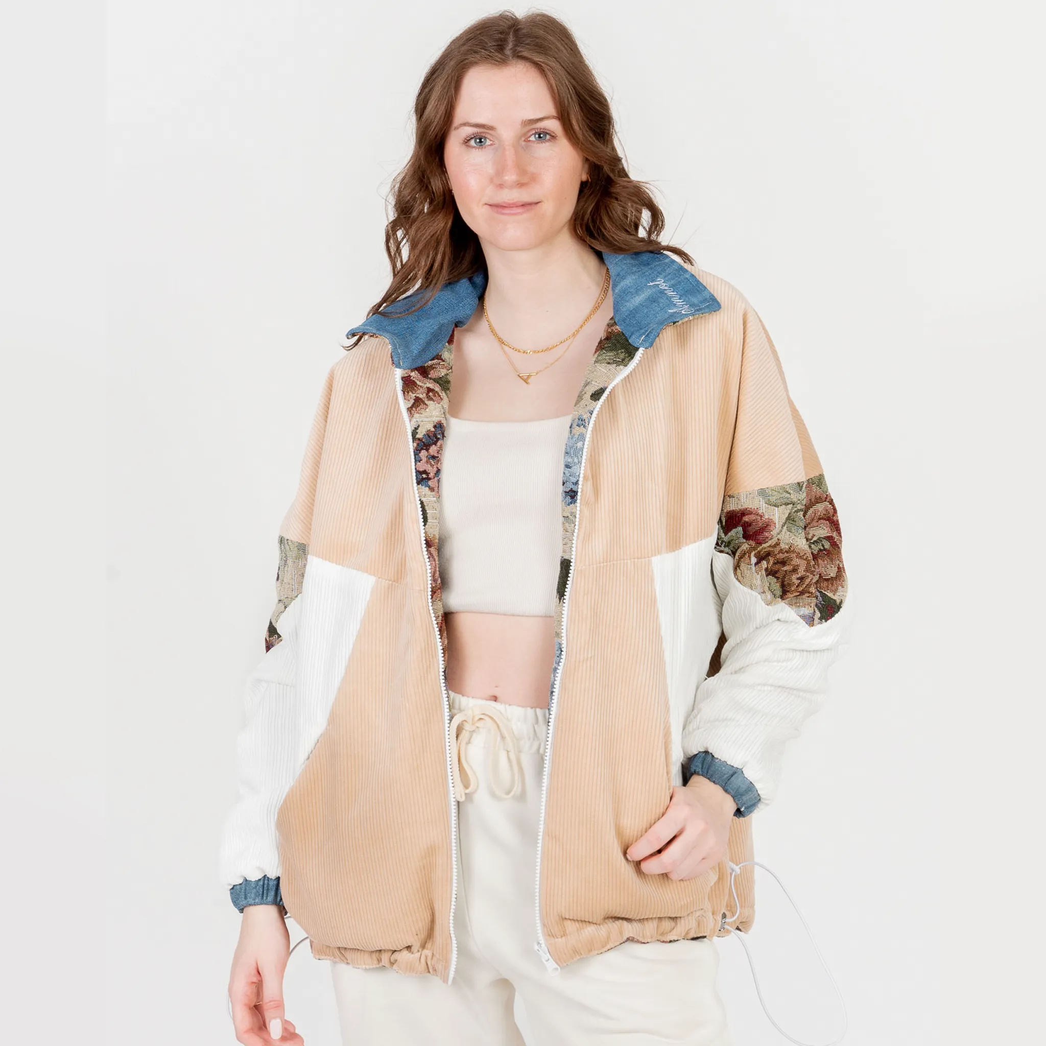 Le blouson rétro réversible fleuri - Petit Unisexe