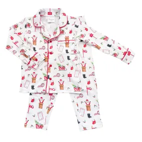 Letters To Santa Button Front Christmas Pajamas