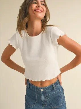 Lettuce Edge Waffle Knit Baby T