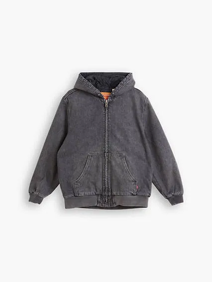 Levi's Mens Regular fit Denim Hoodie Jacket Large Black