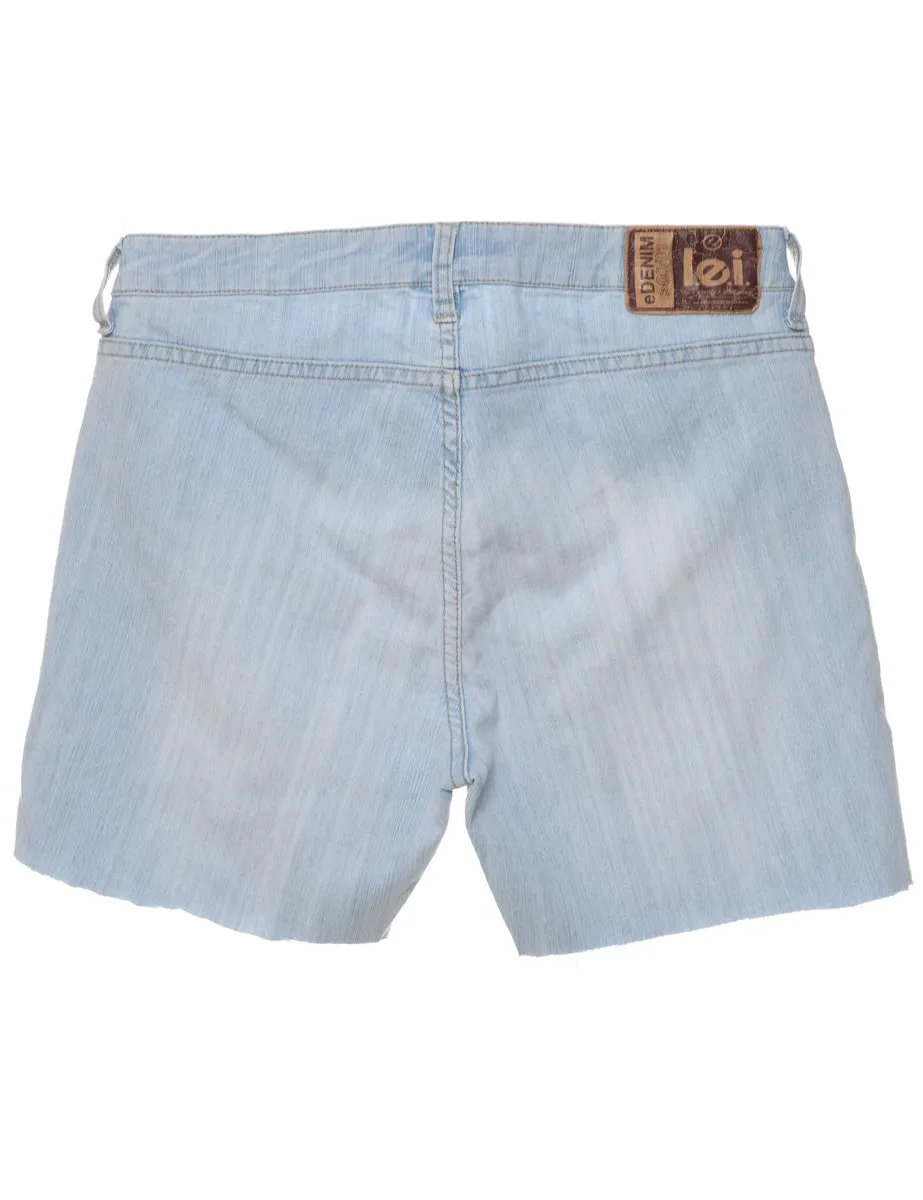 Light Wash Cut-off Denim Shorts - W30 L6