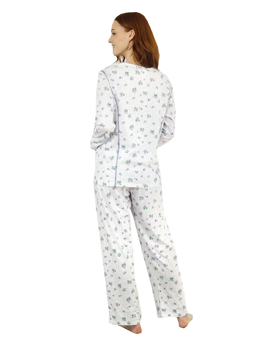 Lilac Cotton Jersey Knit PJ