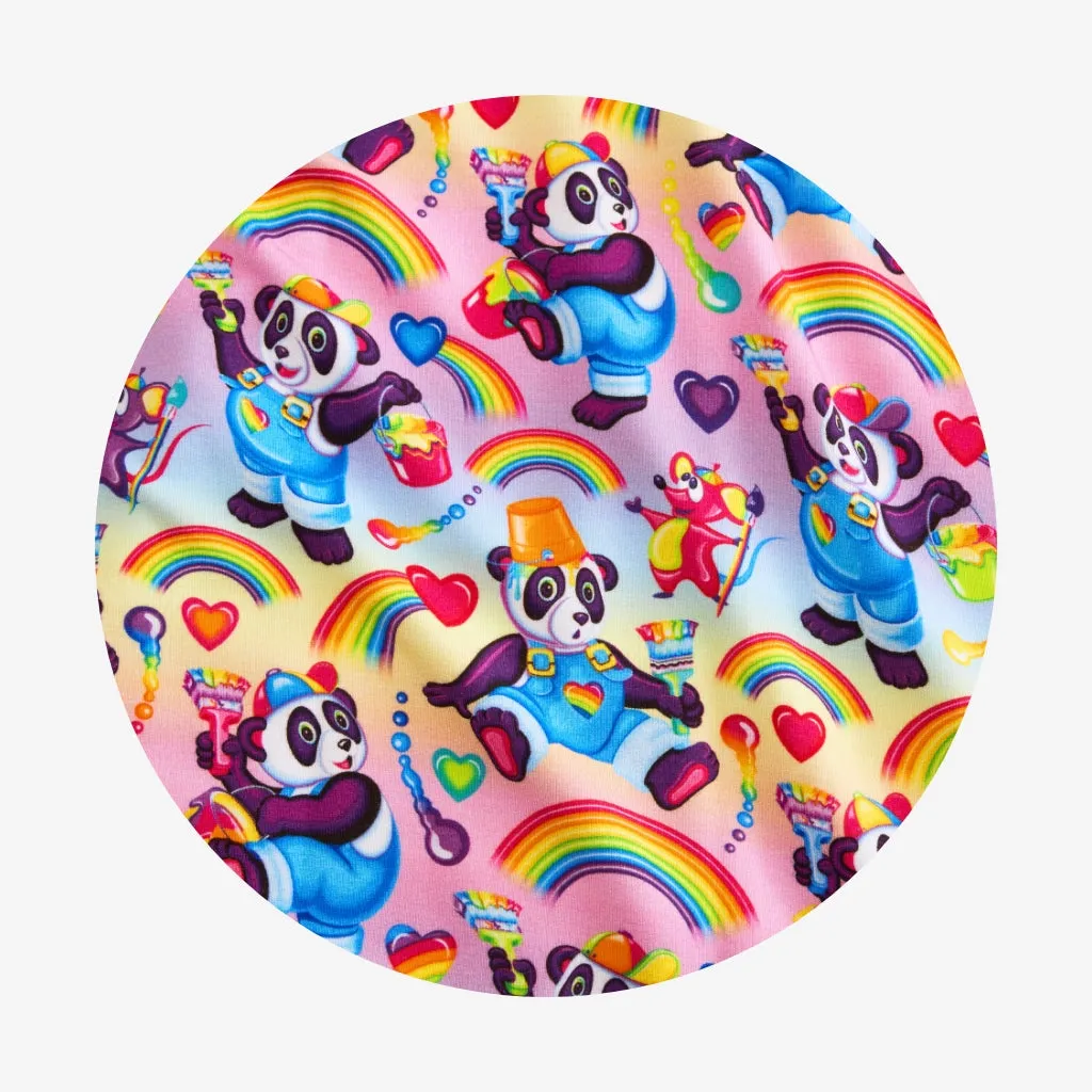 Lisa Frank® Panda Painter French Terry Ruffled Zippered Hoodie