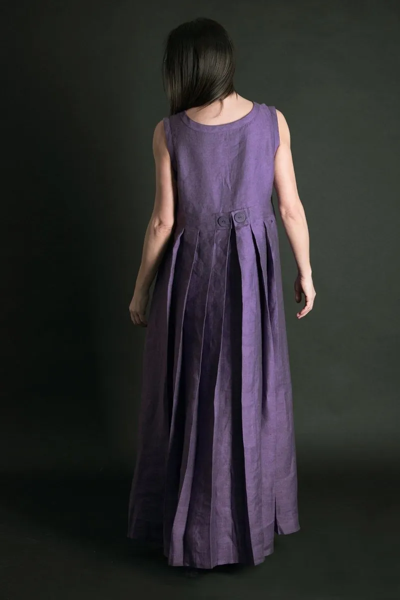 Long Sleeveless Linen  Dress AMBER