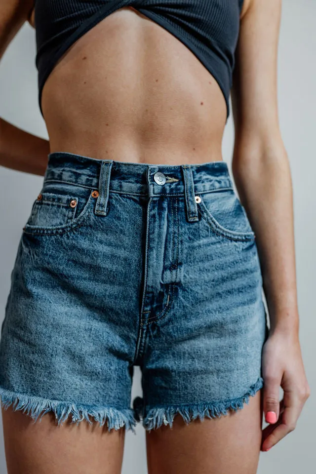 Maeve High Rise Denim Shorts