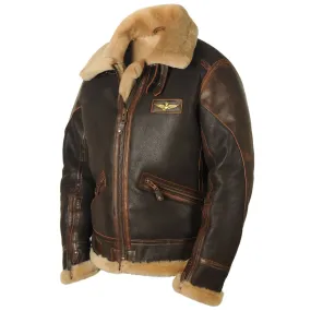 Maverick™ - Classic Shearling Leather Jacket