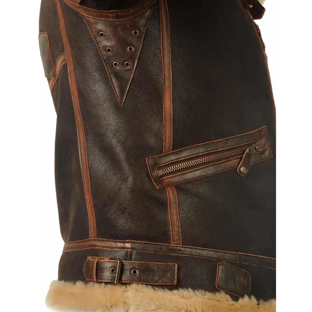 Maverick™ - Classic Shearling Leather Jacket