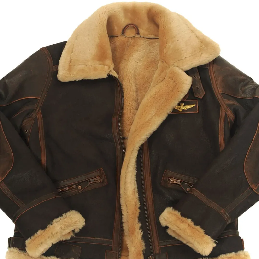 Maverick™ - Classic Shearling Leather Jacket