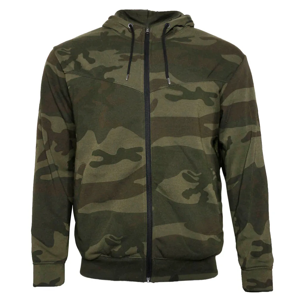 Mens 2-Piece Athletic Set Hoodie Zipper Sweater Jogging Pants Camo Track Suit