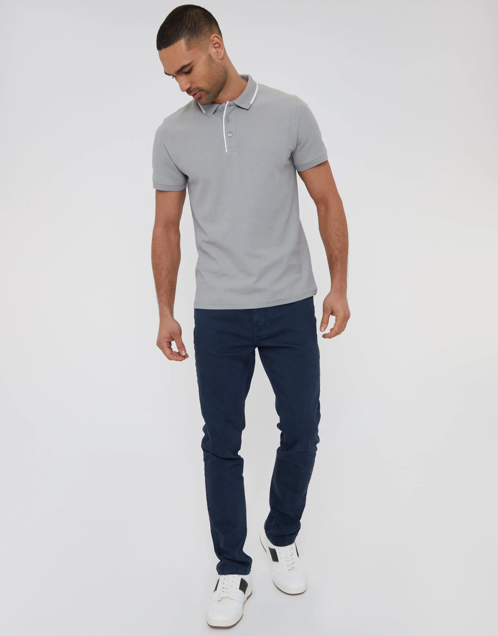 Men's Navy Slim Fit Overdyed Jeans