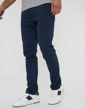 Men's Navy Slim Fit Overdyed Jeans